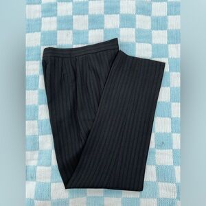 Zanella Black Dress Pants with Subtle Pinstripes